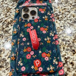 iPhone 13 Pro Loopy Floral Phone Case - Red, Pink and Blue